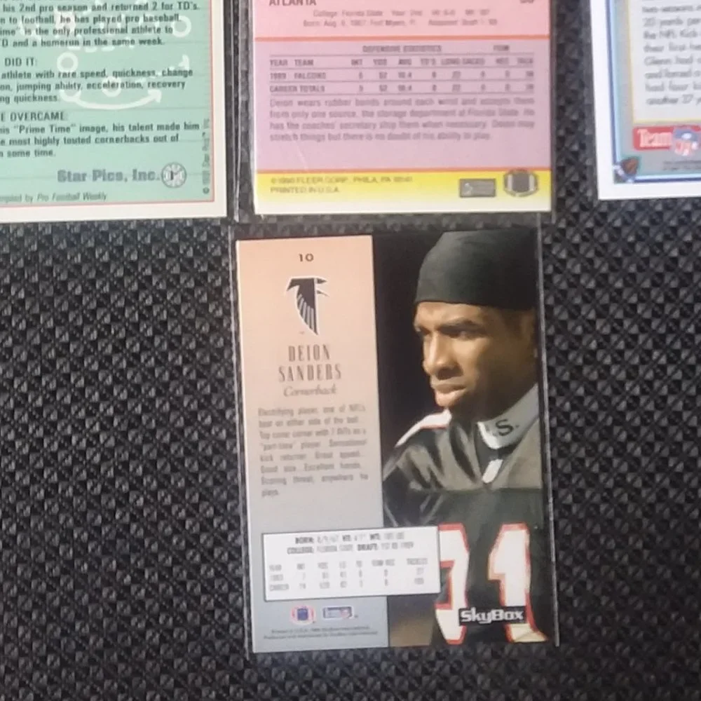 Deion Sanders 7x Card Lot (Rookies,FSU,Multisports)